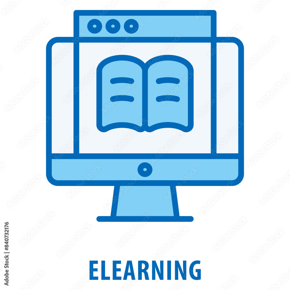 Elearning Icon simple and easy to edit for your design elements Elearning Icon simple and easy to edit for your design elements