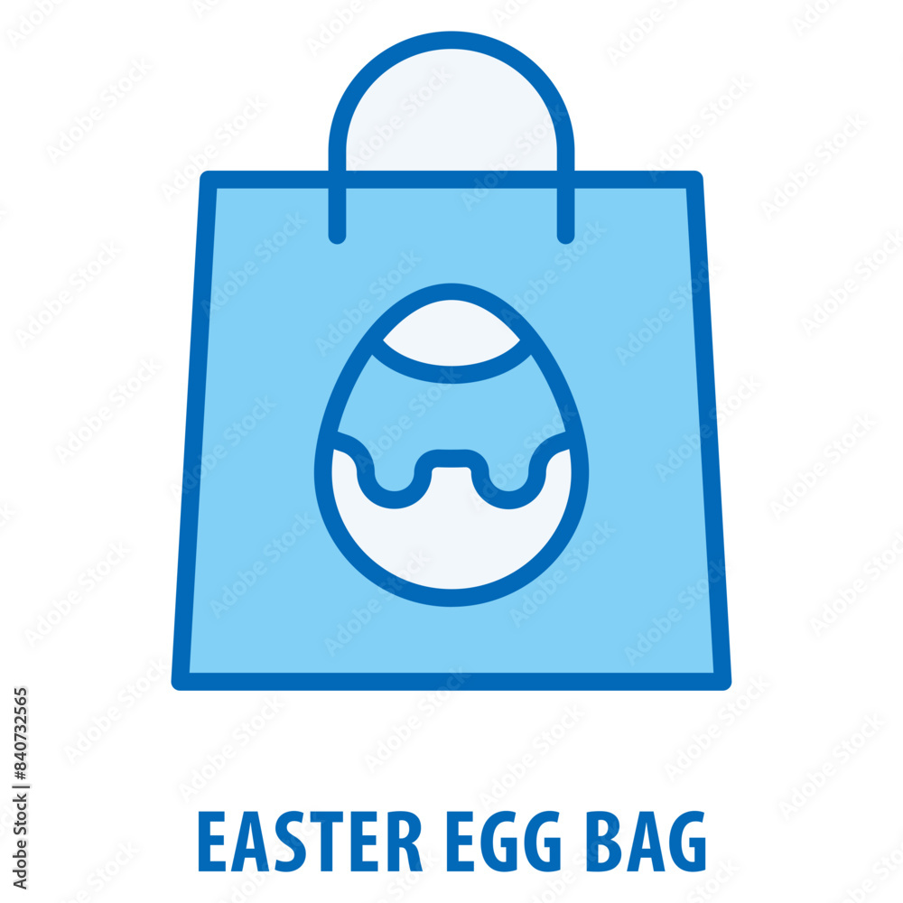 Easter Egg Bag Icon simple and easy to edit for your design elements