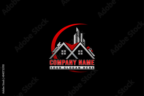   Logo Design Concept Related To House Renovation Or House Painting
