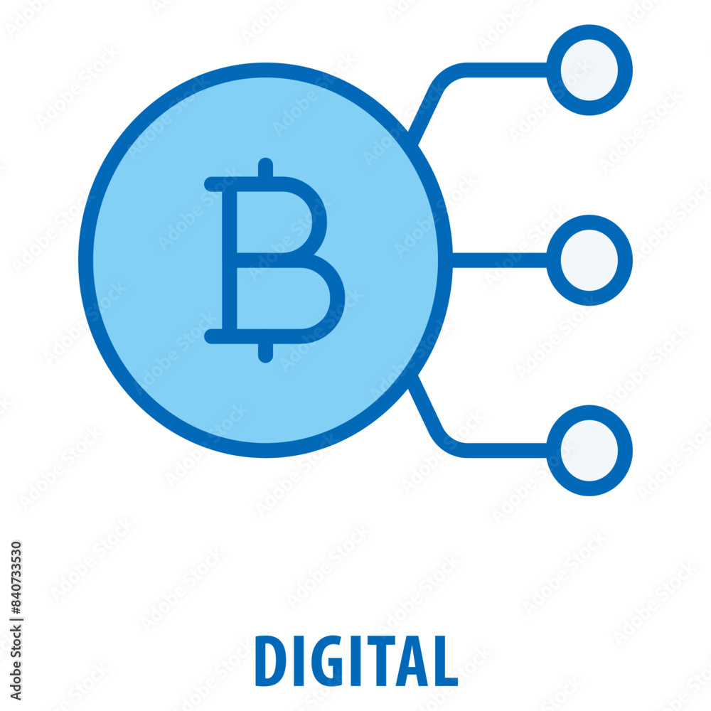 Digital Icon simple and easy to edit for your design elements Digital Icon simple and easy to edit for your design elements