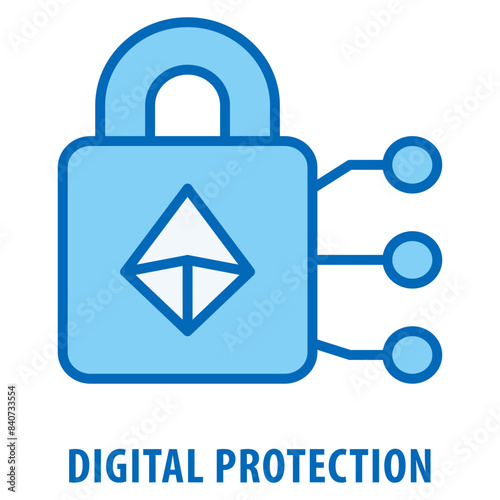 Digital Protection Icon simple and easy to edit for your design elements