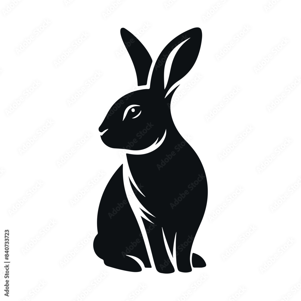 Rabbit vector silhouette Rabbit vector silhouette