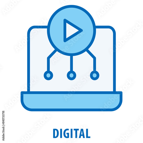Digital Icon simple and easy to edit for your design elements