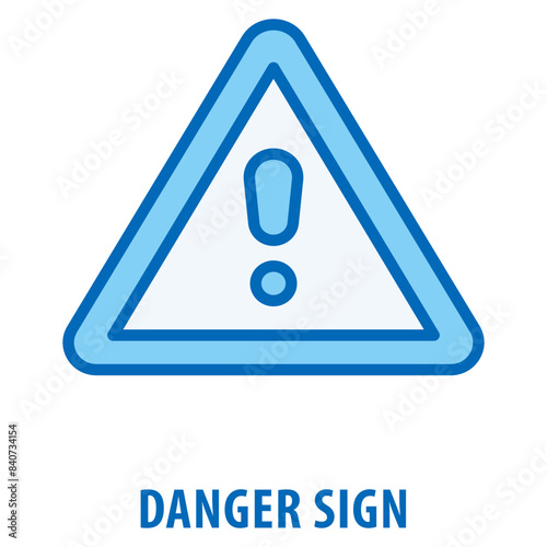 Danger Sign Icon simple and easy to edit for your design elements