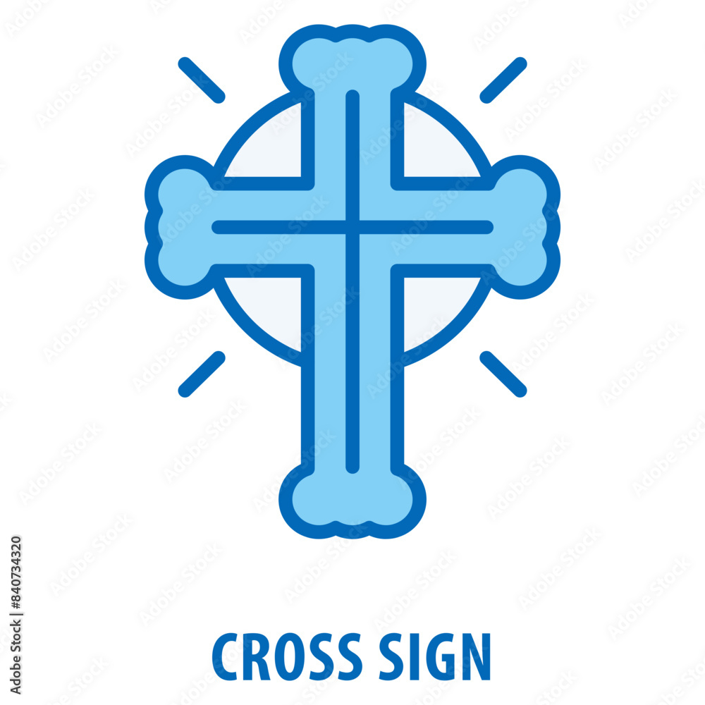 Cross Sign Icon simple and easy to edit for your design elements