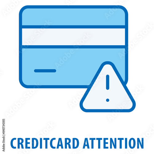 Creditcard Attention Icon simple and easy to edit for your design elements