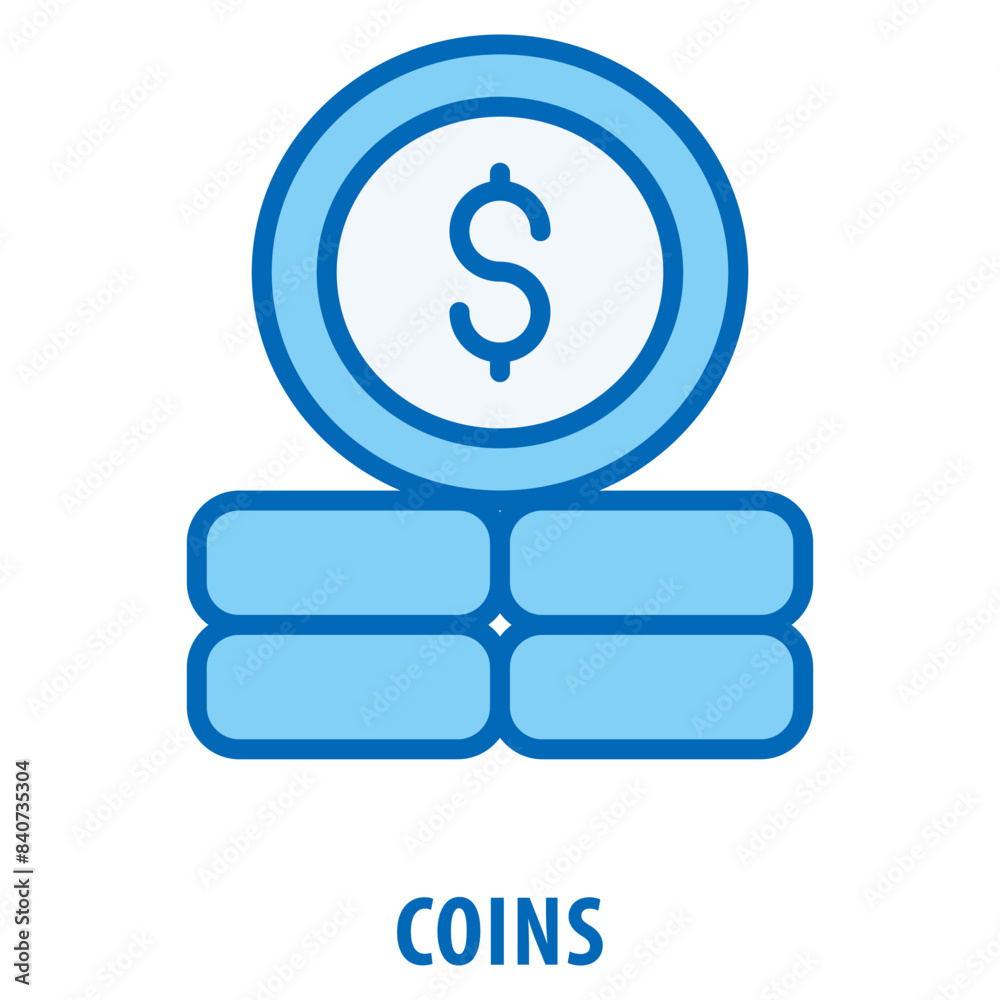 Coins Icon simple and easy to edit for your design elements Coins Icon simple and easy to edit for your design elements