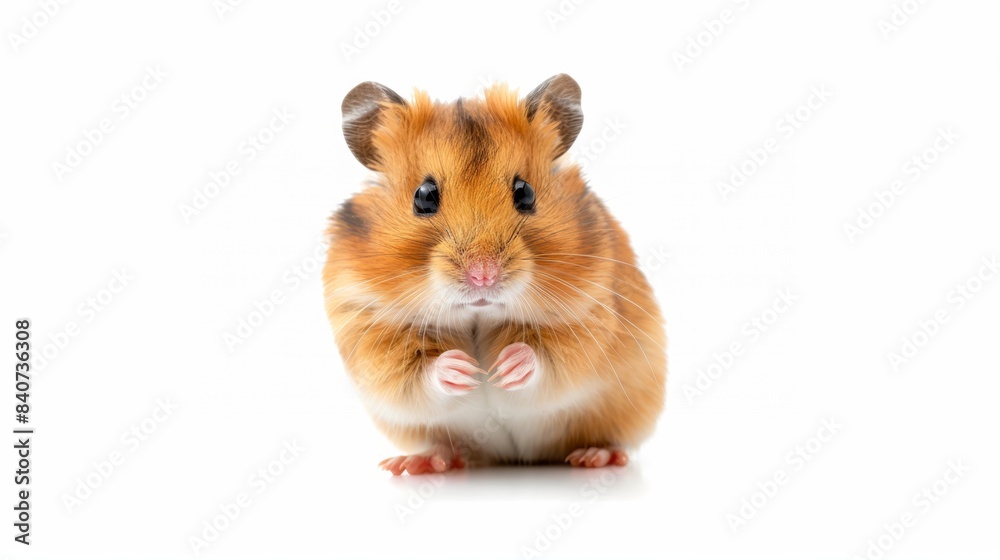 Cute hamster isolated over white background. Cute hamster isolated over white background.
