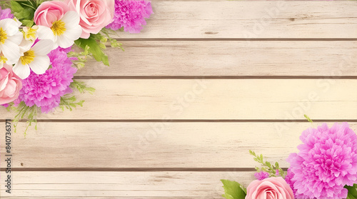 Floral decoration againts various background
