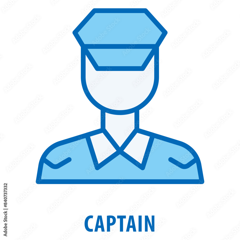 Captain Icon simple and easy to edit for your design elements Captain Icon simple and easy to edit for your design elements