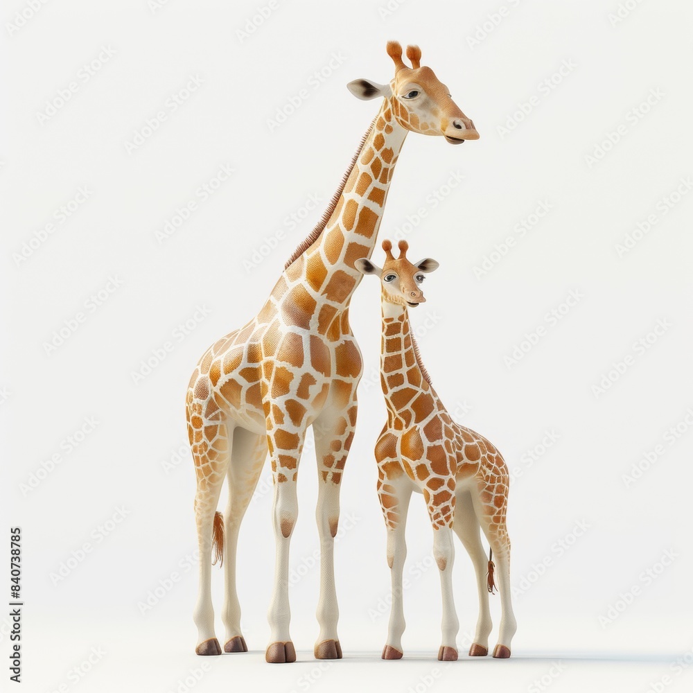 Obraz premium Giraffe. Flat vector illustration of cute animal. Baby nursery art.