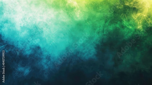 Abstract gradient background featuring vibrant shades of green and blue, creating a dynamic and ethereal visual experience.