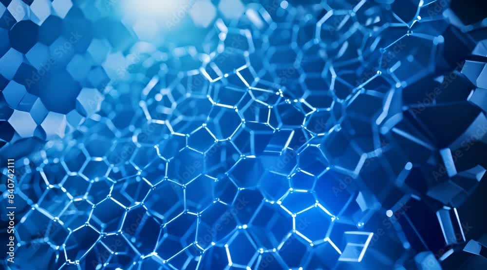 Genetic engineering and molecular structure, hexagon DNA network, science chemical and biotechnology Genetic engineering and molecular structure, hexagon DNA network, science chemical and biotechnology