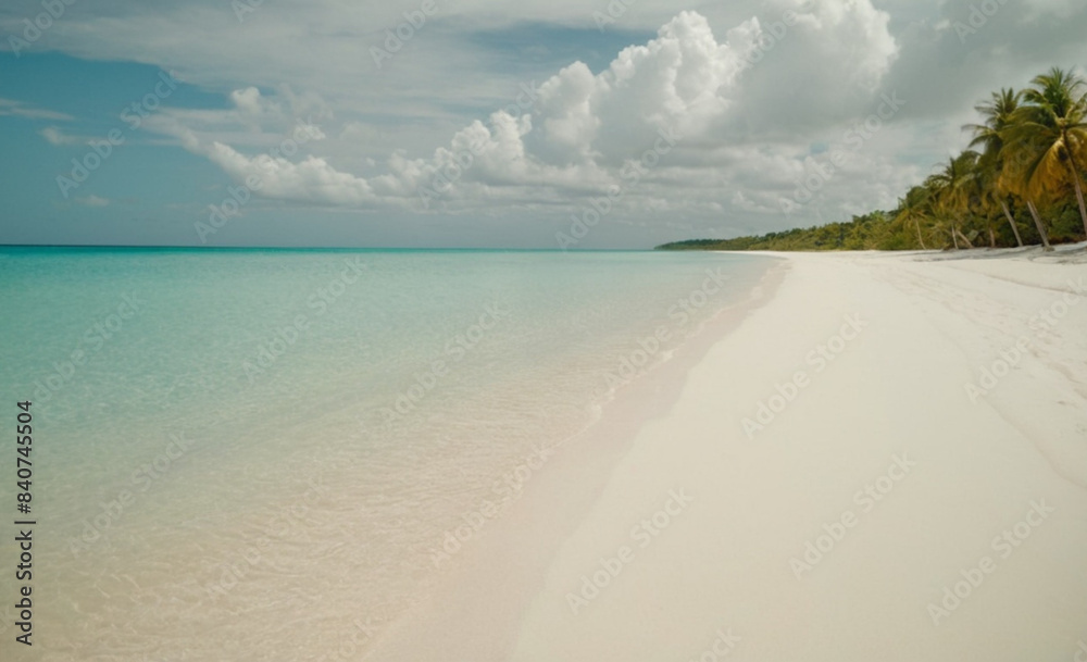 Tropical Island Sand Spit Beautiful Sunny Summer Landscape with White Sand Beach Tropical Island Sand Spit Beautiful Sunny Summer Landscape with White Sand Beach