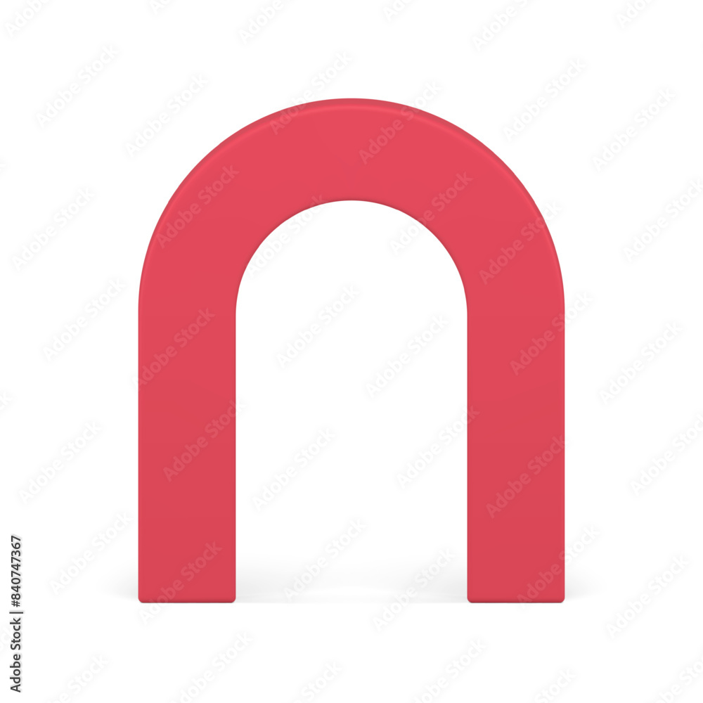 Red arched entrance curved column decor geometric shape architecture form vector Red arched entrance curved column decor geometric shape architecture form vector