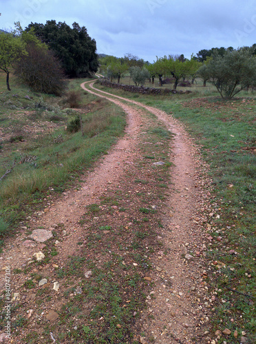 Dirt road in the Sierra del Segura, province of Albacete in Spain. photo