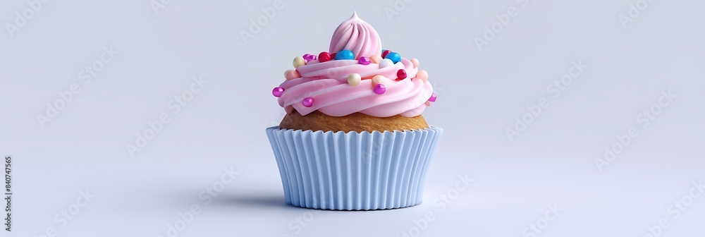 delicious decorated cupcake on white background delicious decorated cupcake on white background