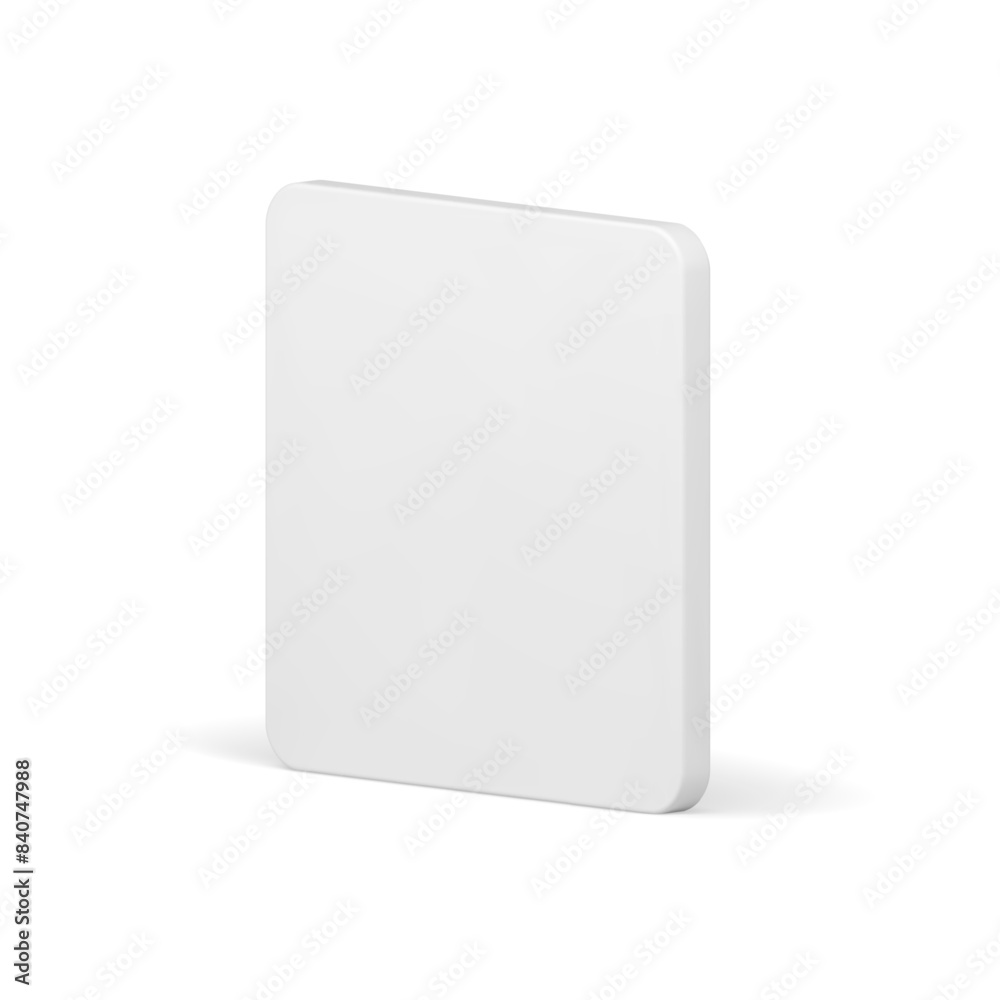 White vertical wall slim rectangular isometric block geometric figure design realistic vector White vertical wall slim rectangular isometric block geometric figure design realistic vector