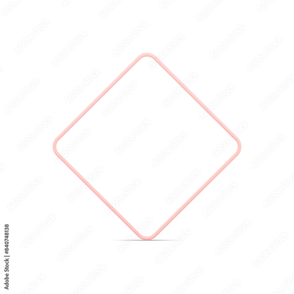 Regular squared rhombus thin frame smooth angled boundary decorative design realistic vector Regular squared rhombus thin frame smooth angled boundary decorative design realistic vector