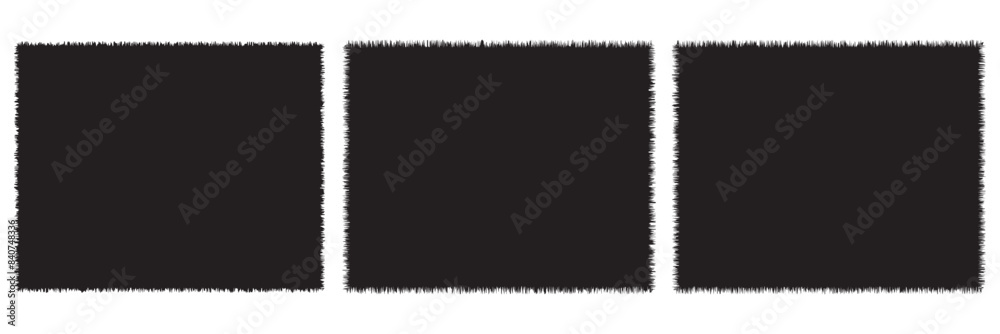 Black grunge jagged rectangle frames. Vector torn paper sheet for sticker, collage, banner. eps10 Black grunge jagged rectangle frames. Vector torn paper sheet for sticker, collage, banner. eps10
