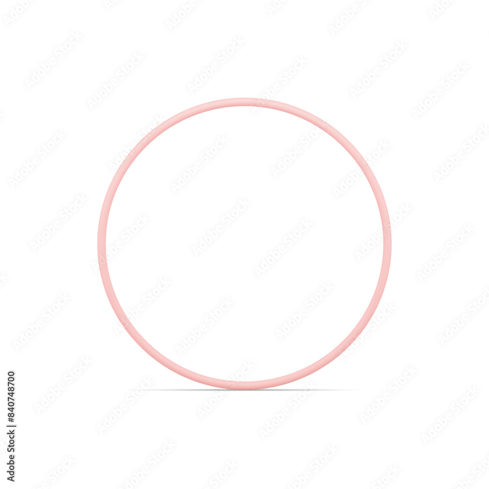 Pink glossy circle frame geometric boundary 3d decorative element realistic vector illustration Pink glossy circle frame geometric boundary 3d decorative element realistic vector illustration
