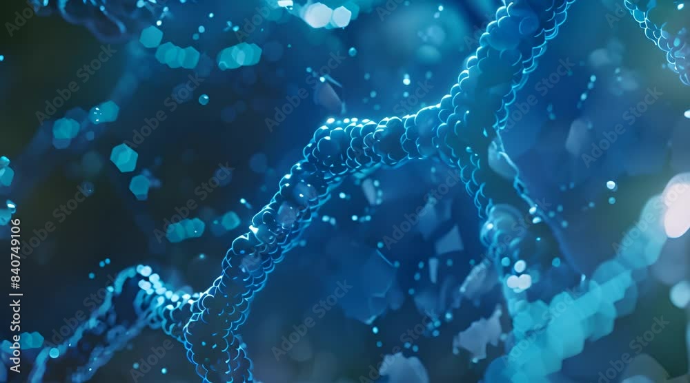Genetic engineering and molecular structure, hexagon DNA network, science chemical and biotechnology