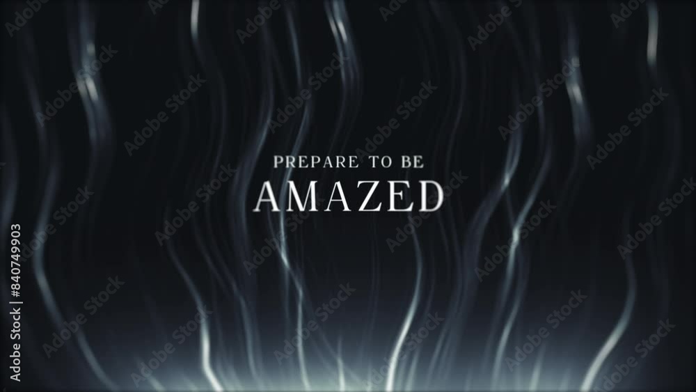 Prepare to be amazed intro cinematic video motion graphic, typography lettering video