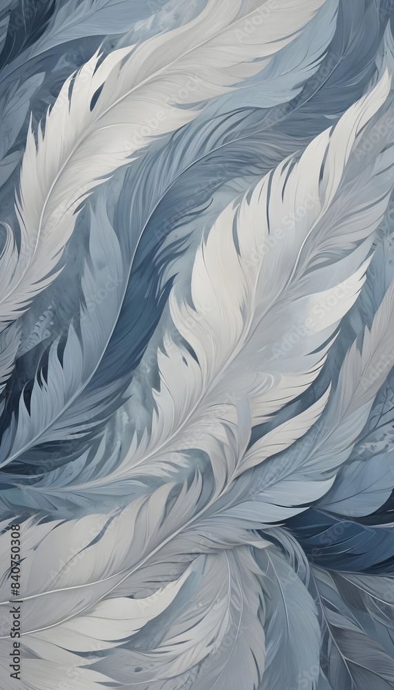 Fototapeta premium Swirling patterns of gray white and blue