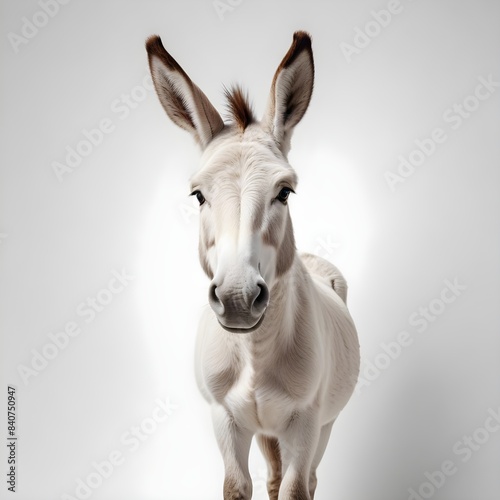Donkey portrait in white background © Ayyaz