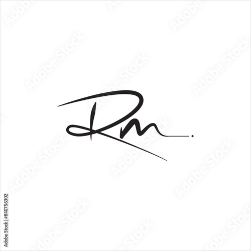 rm signature logo, rm logo vector, rm logo intial design, rm monogram logo