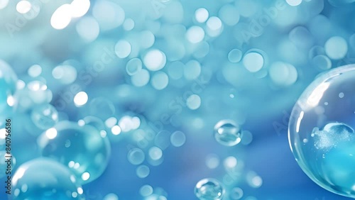 Wallpaper Mural background of lustrous blue bubbles Torontodigital.ca