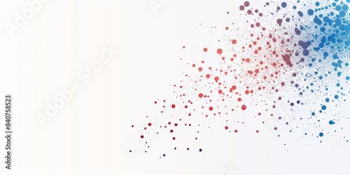 Abstract technology background with blue and red dots, illustration design element for presentation or social media banner template Generative AI