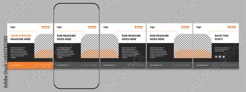 LinkedIn carousel post, social media Instagram carousel post, modern and editable business carousel template design