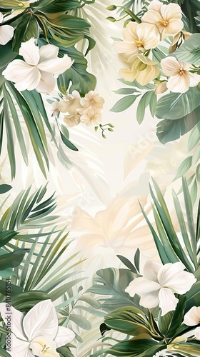 Floral border frame card template. Golden gradient on white background. Design illustration. for bunner, wedding card. AI generated illustration