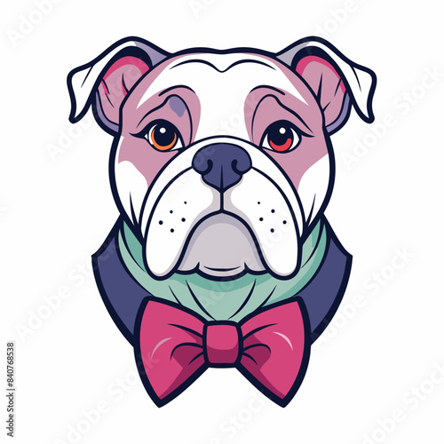 bulldog-wearing-bow-tie--line-draw