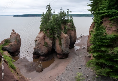 A view of the Hopewell Rocks in Canada