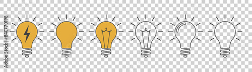 light bulb icon on white background
