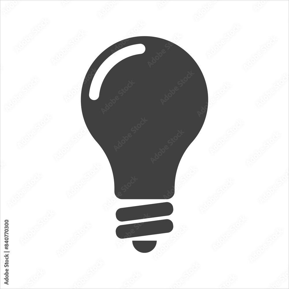light bulb icon on white background light bulb icon on white background