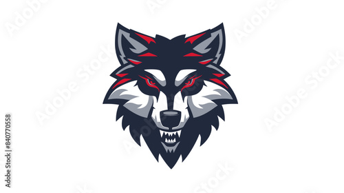 Wolf athletic club vector logo concept isolated on white background. Modern sport team mascot badge design