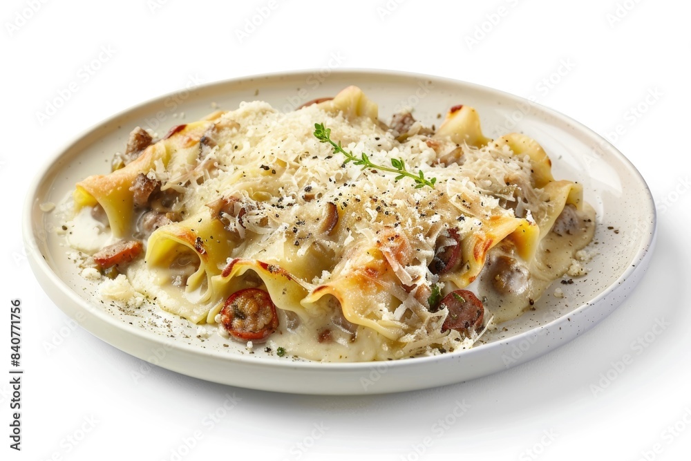Scrumptious Baked Cannelloni with Golden Mozzarella Cheese and Oregano Garnish Scrumptious Baked Cannelloni with Golden Mozzarella Cheese and Oregano Garnish