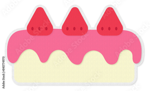 Strawberry Cake_vector_3D