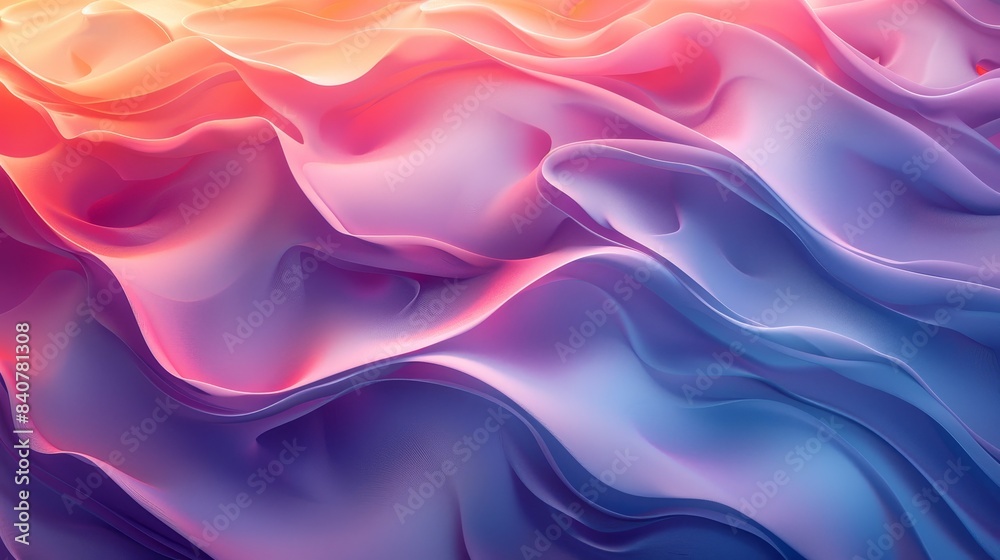 Obraz premium Abstract Wavy Background With Orange, Pink, and Blue Color Scheme