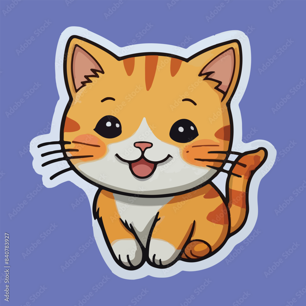 Happy Cat Sticker Design Happy Cat Sticker Design