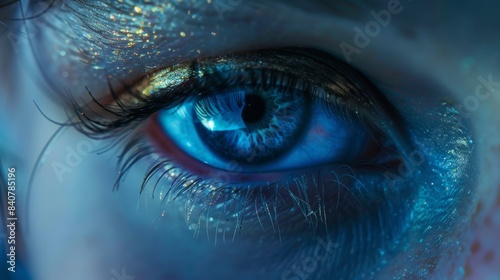 Blue Macro eye close up 