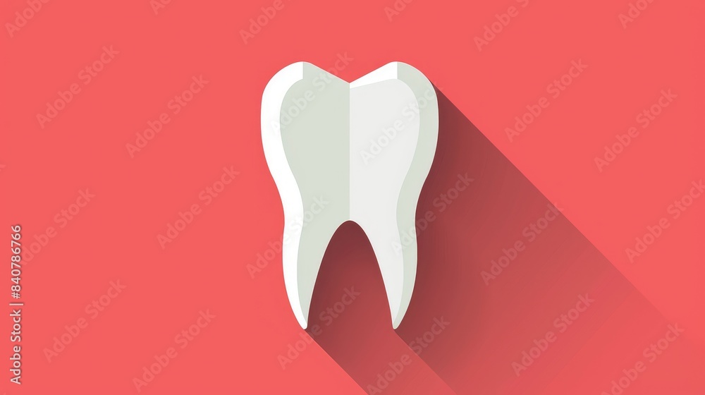 The tooth icon points the way in sleek flat design the ultimate 2d icon ...