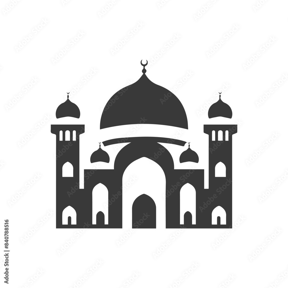 Mosque vector Illustration, white background, creative design.	