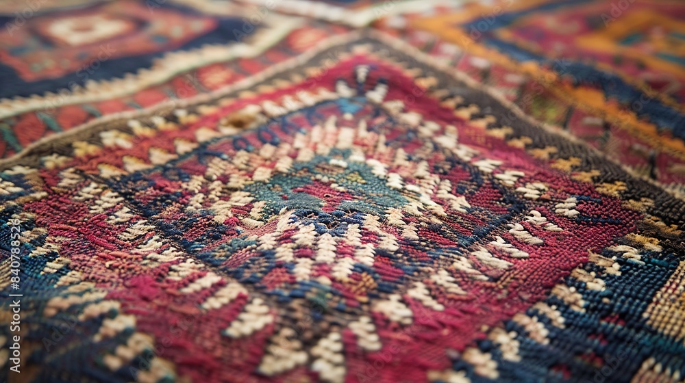Ancient Rug: A handwoven ancient rug, preserving traditional patterns over the years, tells a story filled with experiences 