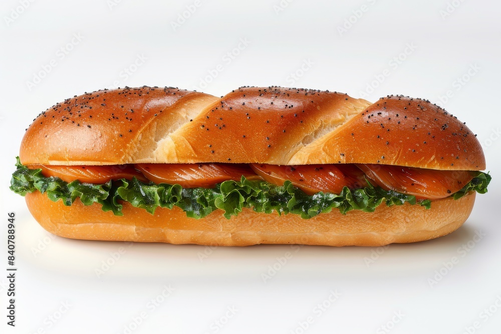 Fresh Vegetable Sandwich with Lettuce and Tomato on Soft Roll Fresh Vegetable Sandwich with Lettuce and Tomato on Soft Roll