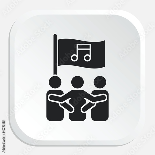National Anthem Icon - Symbolizing Patriotism and National Identity Through Music