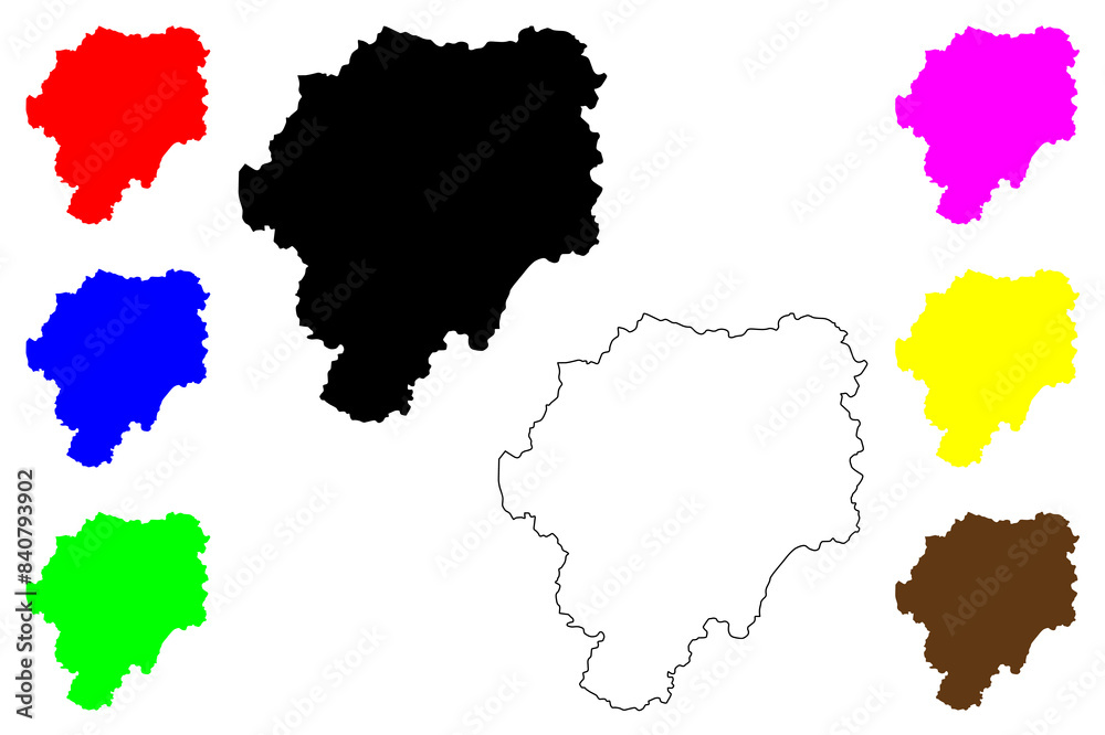 Bistrita-Nasaud County (Administrative divisions of Romania, Nord-Vest development region) map vector illustration, scribble sketch Bistrita-Nasaud map Bistrita-Nasaud County (Administrative divisions of Romania, Nord-Vest development region) map vector illustration, scribble sketch Bistrita-Nasaud map